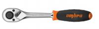 Рукоятка трещоточная 1/4"DR, 48 зубцов OMBRA 281403