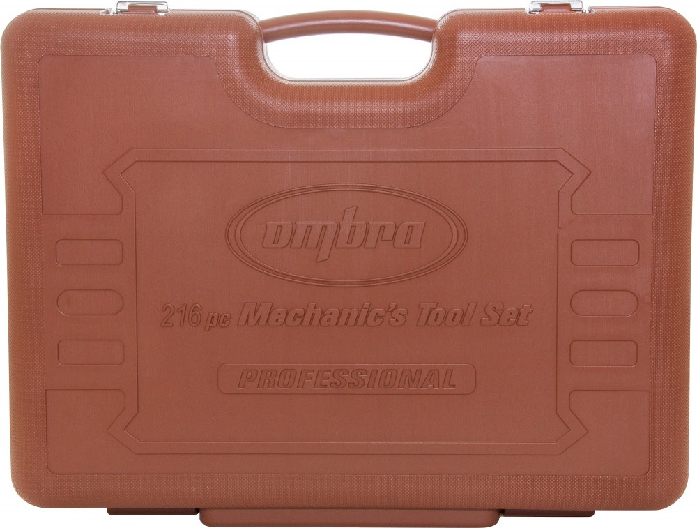 Набор инструмента универсальный 1/4", 3/8", 1/2"DR, 216 предметов OMBRA OMT216S