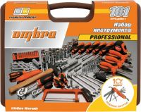 Набор инструмента универсальный 1/4", 1/2"DR, 101 предмет (юбилейная серия) OMBRA OMT101S18