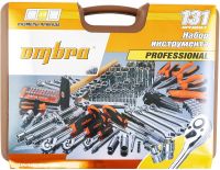 Набор инструмента универсальный 1/4", 3/8" и 1/2"DR, 131 предмет OMBRA OMT131S